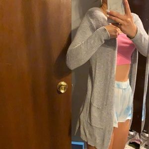 kids gray cardigan with pockets